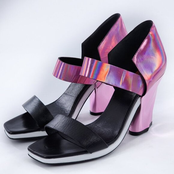MISSONI NEW Iridescent Pink Faceted Heel Sandals €688 - Picture 3 of 11